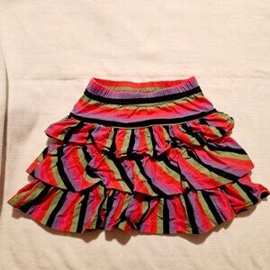 Hanna Andersson girls size 110 or 5 3 tiered striped skirt, vguc